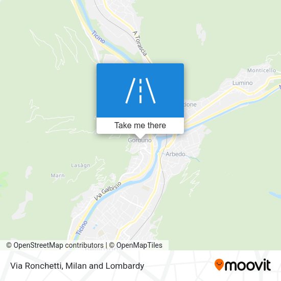 Via Ronchetti map