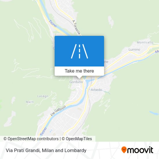 Via Prati Grandi map