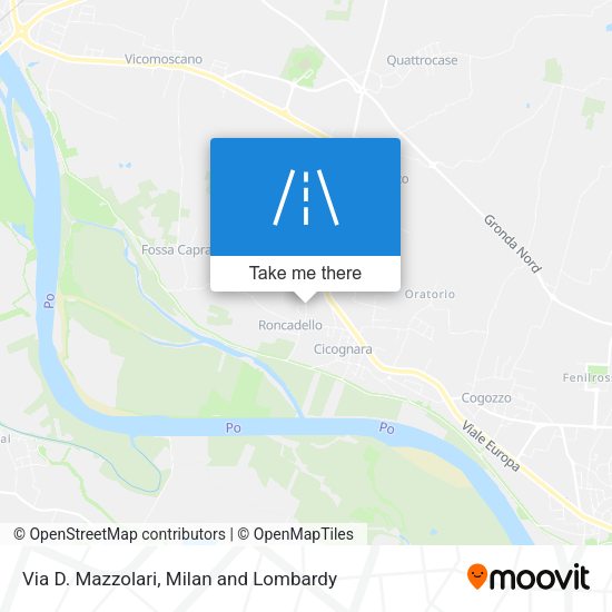 Via D. Mazzolari map