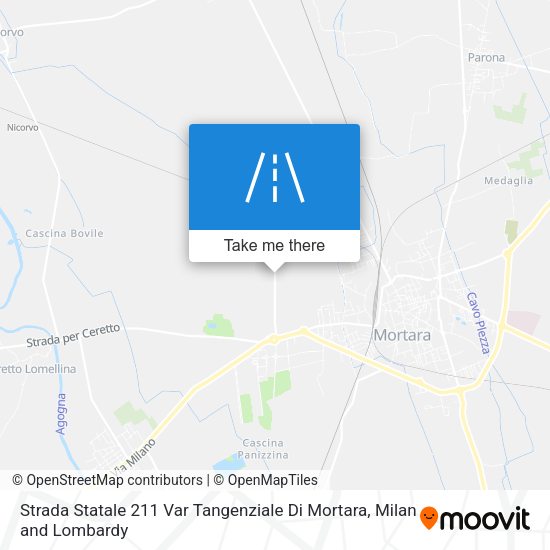Strada Statale 211 Var Tangenziale Di Mortara map