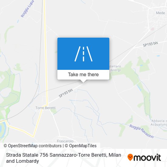 Strada Statale 756 Sannazzaro-Torre Beretti map