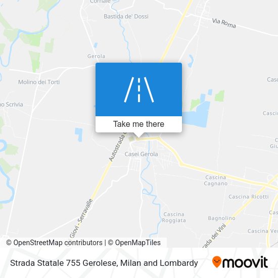 Strada Statale 755 Gerolese map
