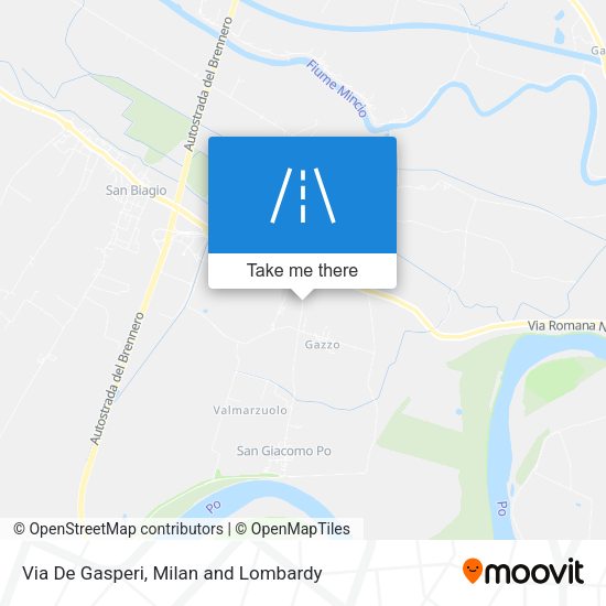 Via De Gasperi map