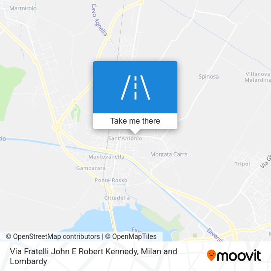 Via Fratelli John E Robert Kennedy map