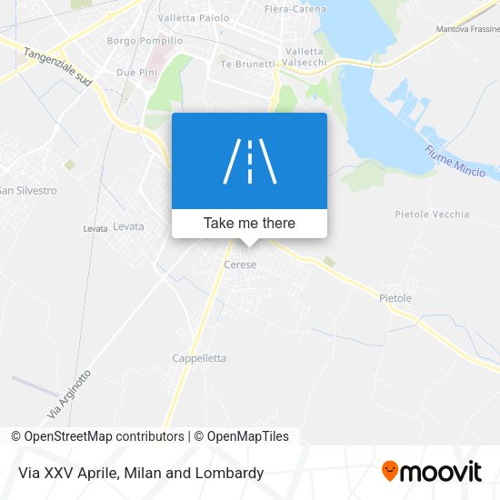 Via XXV Aprile map