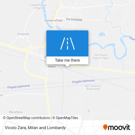 Vicolo Zara map