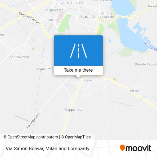 Via Simon Bolivar map