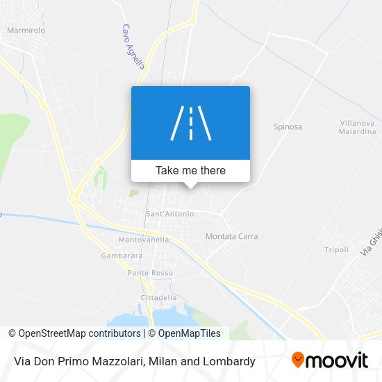 Via Don Primo Mazzolari map