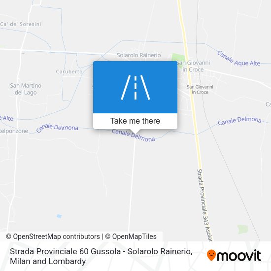 Strada Provinciale 60 Gussola - Solarolo Rainerio map