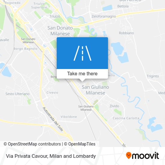 Via Privata Cavour map