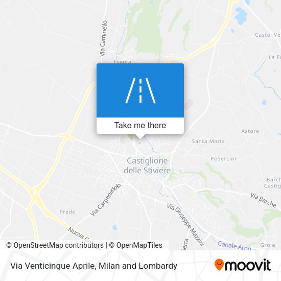Via Venticinque Aprile map