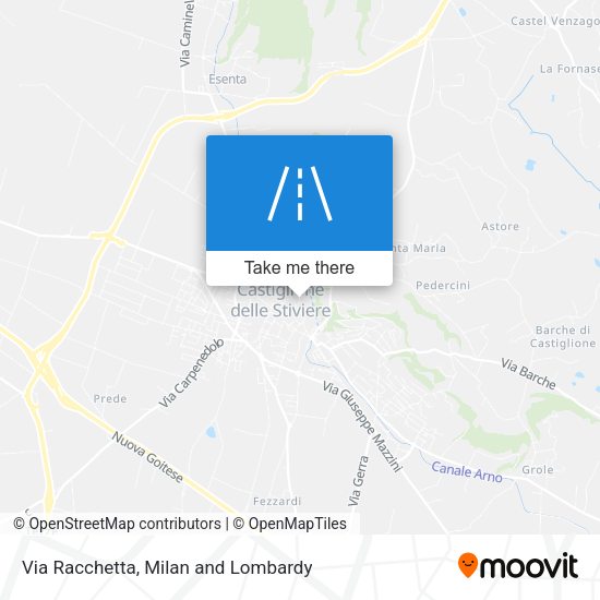 Via Racchetta map