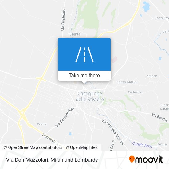 Via Don Mazzolari map