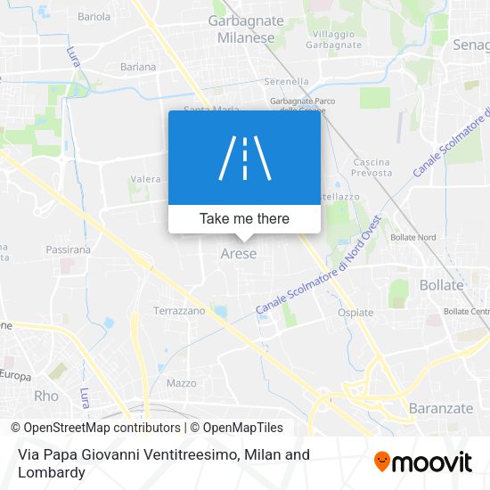 Via Papa Giovanni Ventitreesimo map