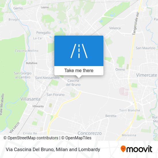 Via Cascina Del Bruno map