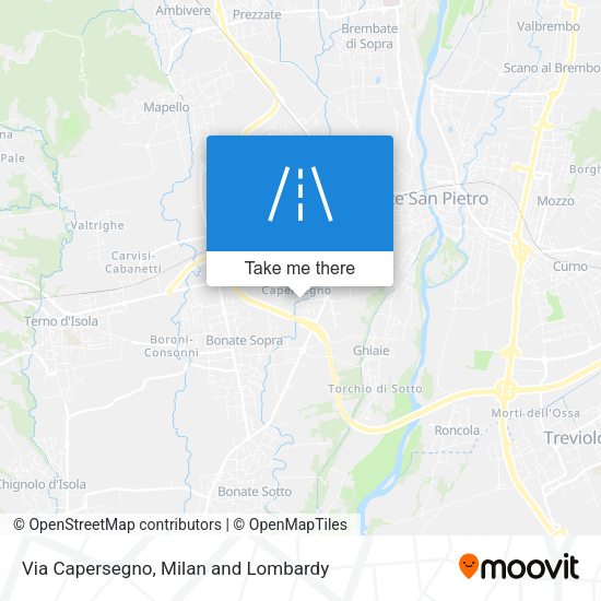 Via Capersegno map