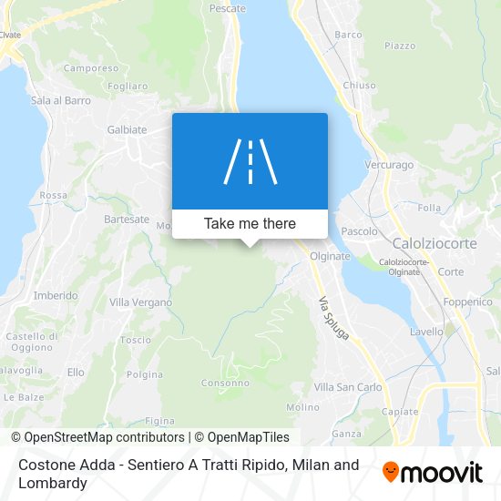 Costone Adda - Sentiero A Tratti Ripido map
