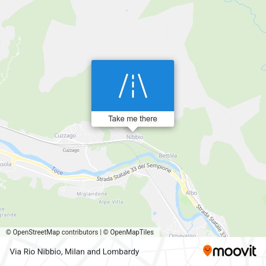 Via Rio Nibbio map