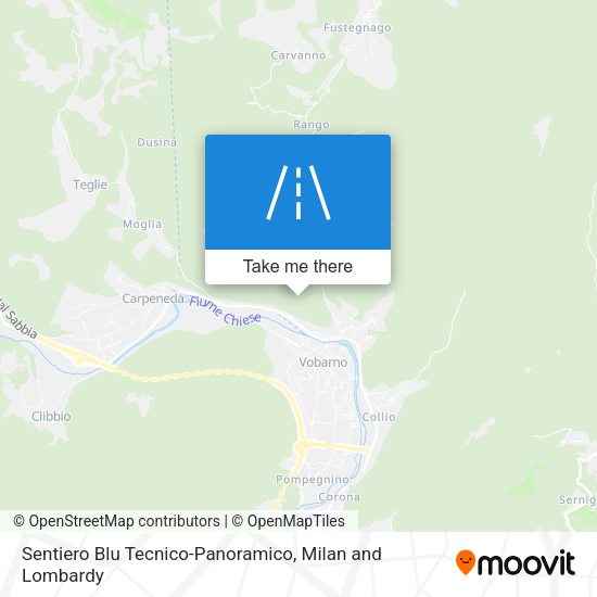 Sentiero Blu Tecnico-Panoramico map