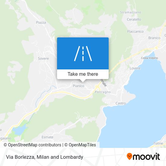 Via Borlezza map