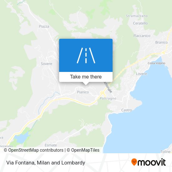 Via Fontana map