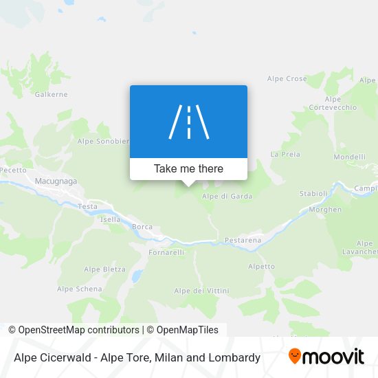 Alpe Cicerwald - Alpe Tore map