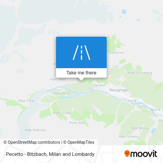 Pecetto - Bitzbach map