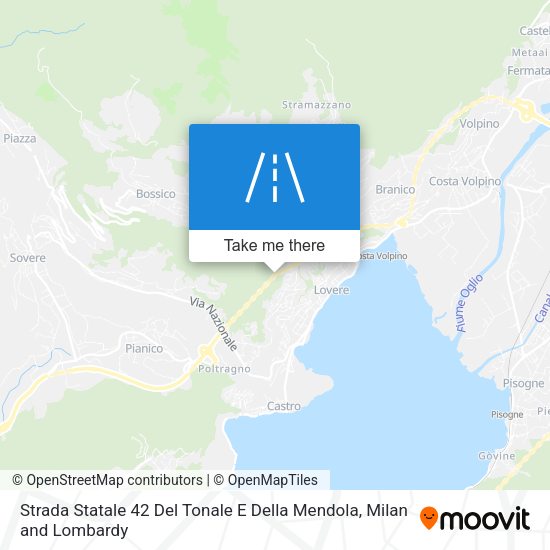 Strada Statale 42 Del Tonale E Della Mendola map