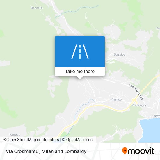 Via Crosmantu' map