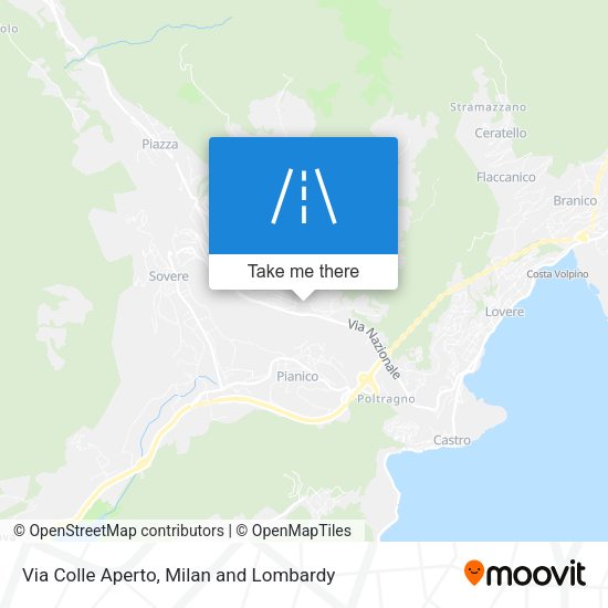 Via Colle Aperto map