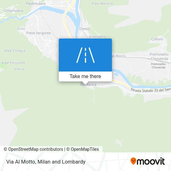 Via Al Motto map