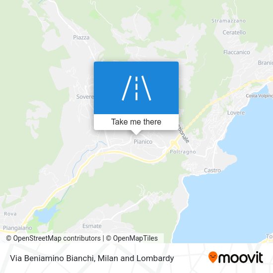 Via Beniamino Bianchi map