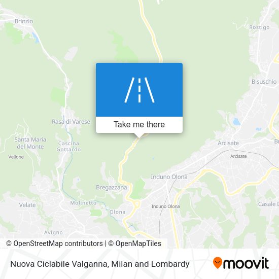 Nuova Ciclabile Valganna map