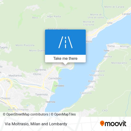 Via Moltrasio map