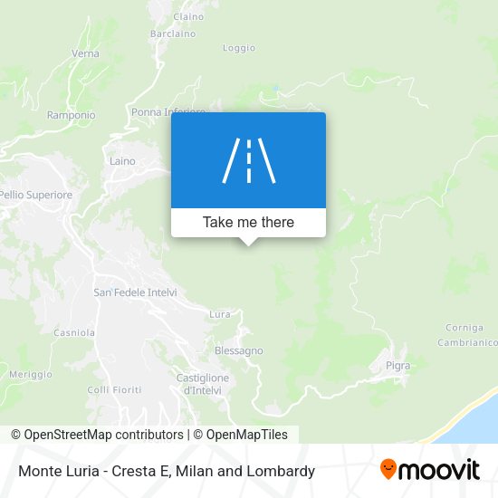 Monte Luria - Cresta E map