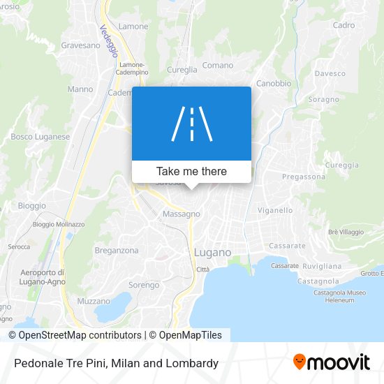 Pedonale Tre Pini map