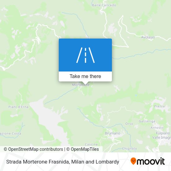 Strada Morterone Frasnida map