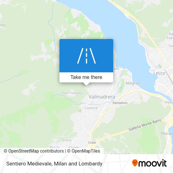 Sentiero Medievale map