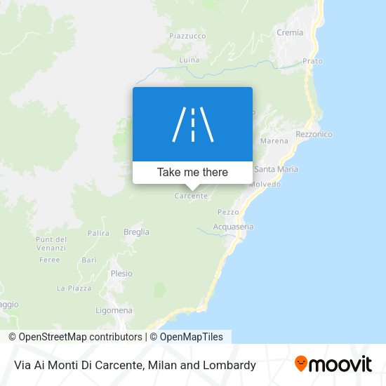Via Ai Monti Di Carcente map