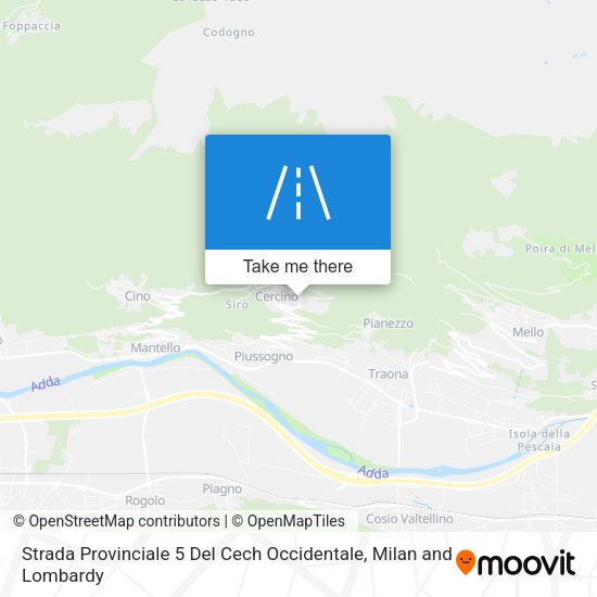Strada Provinciale 5 Del Cech Occidentale map