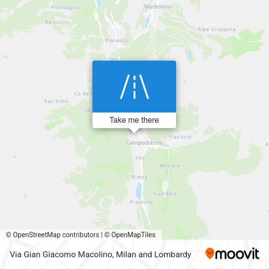 Via Gian Giacomo Macolino map