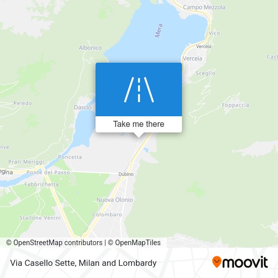 Via Casello Sette map