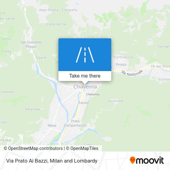 Via Prato Ai Bazzi map