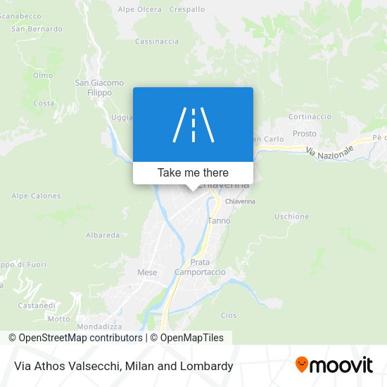 Via Athos Valsecchi map