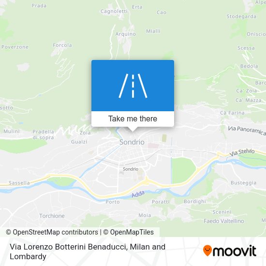 Via Lorenzo Botterini Benaducci map