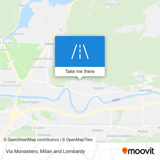 Via Monastero map