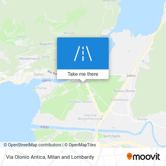 Via Olonio Antica map
