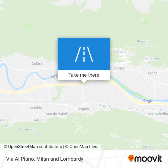 Via Al Piano map