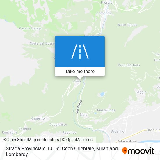 Strada Provinciale 10 Dei Cech Orientale map