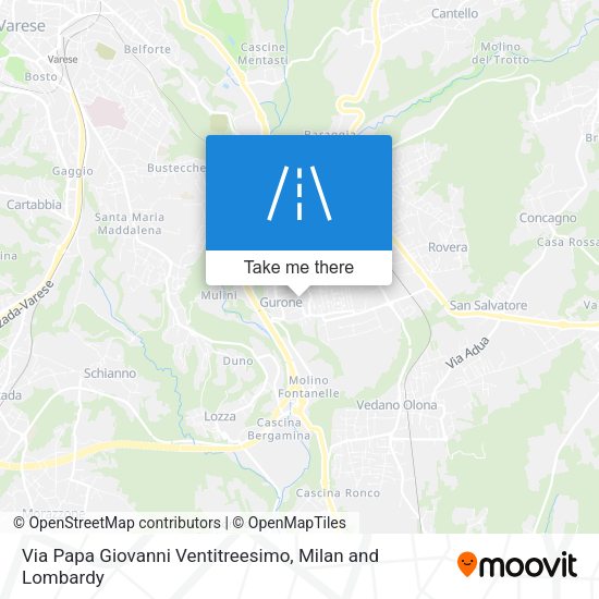 Via Papa Giovanni Ventitreesimo map